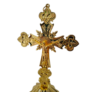 CRUCIFIXO DE MESA EM METAL