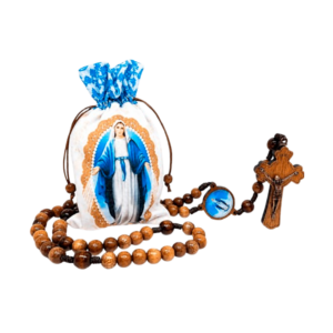 TERÇO COM SAQUINHO ESTAMPADO - NOSSA SENHORA DAS GRAÇAS