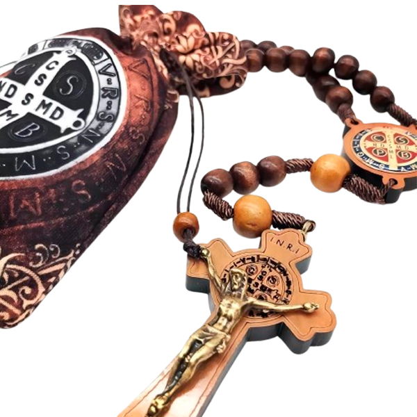 TERÇO COM SAQUINHO ESTAMPADO - SÃO BENTO - Imagem 2